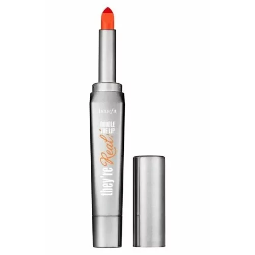 Benefit Theyre Real Double The Lip Lipstick Flame Game Dual Tone Creamy Long Lasting Full Coverage - Benefit