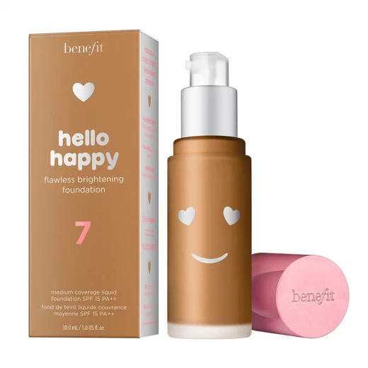Benefit Hello Happy Flawless Brightening Foundation Natural Buildable Coverage Shade 07 Benefit Hello Happy Flawless Brightening Foundation Natural Buildable Coverage Shade 07