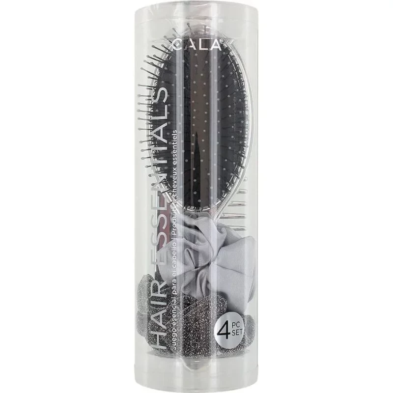 Cala Hair Essentials 4 Piece Styling and Detangling Comb Set Silver for All Hair Types - Cala
