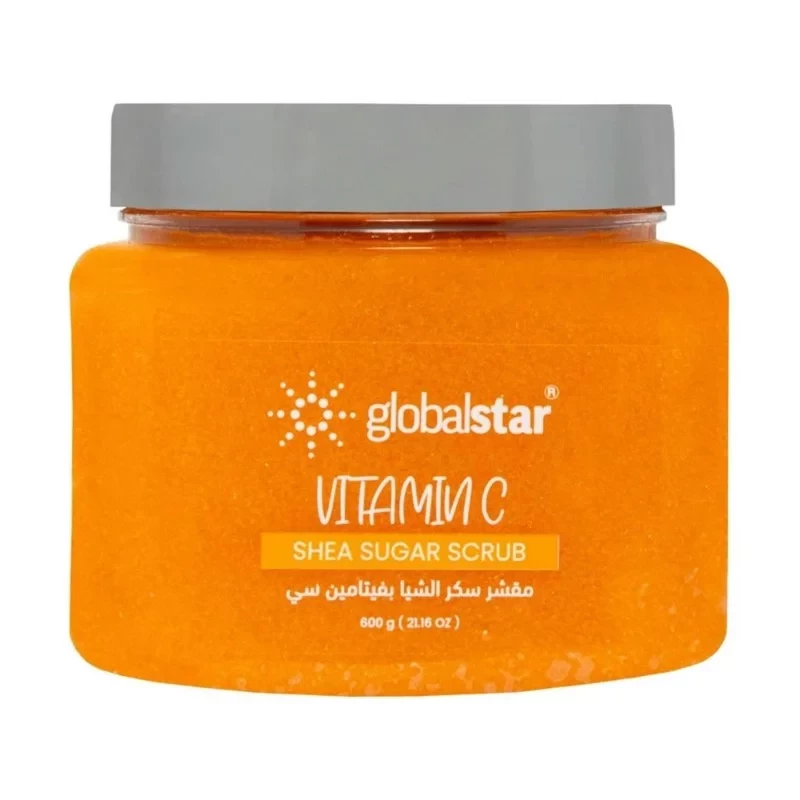 سكراب الجسم بفيتامين سي من جلوبال ستار للتقشير والإشراق 600 جرام - GLOBALSTAR