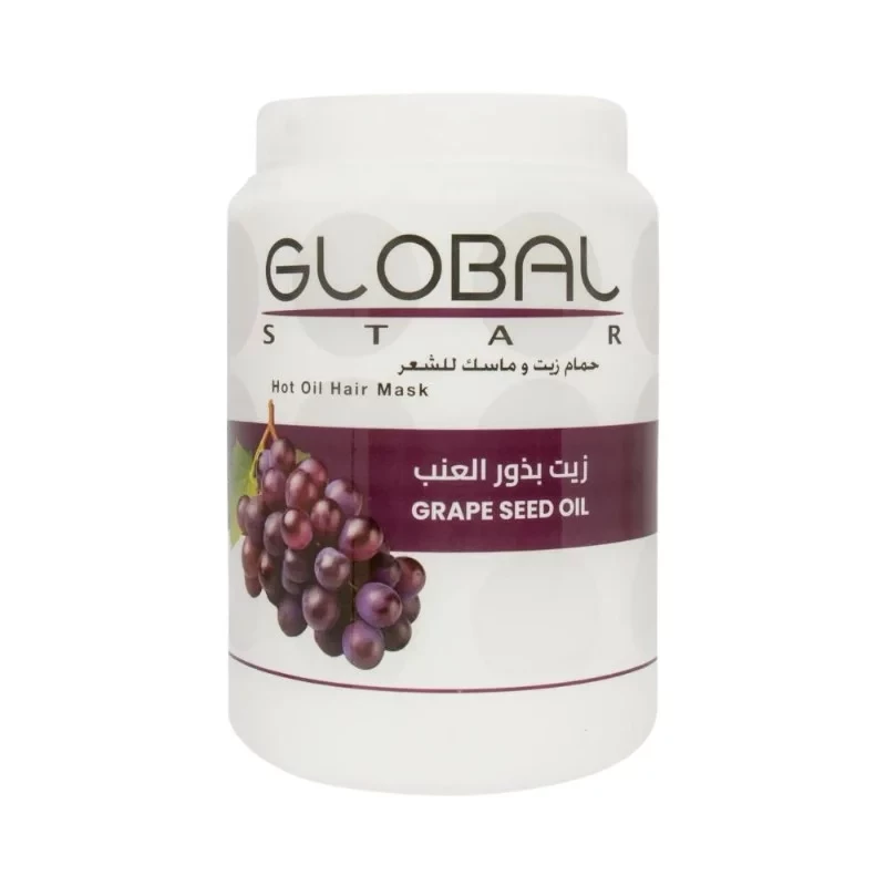 Globalstar Grape Seed Oil Deep Conditioning Hair Mask 1500ml for Hydration Softness and Shine - Globalstar