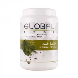Global Star Henna Hair Mask 1000ml Deep Conditioning Moisturizing Treatment for Dry Frizzy Hair Enhances Shine and Manageability