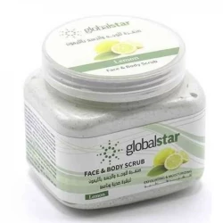 Globalstar Lemon Face and Body Scrub 500ml Exfoliating for Smoother Fresher Skin