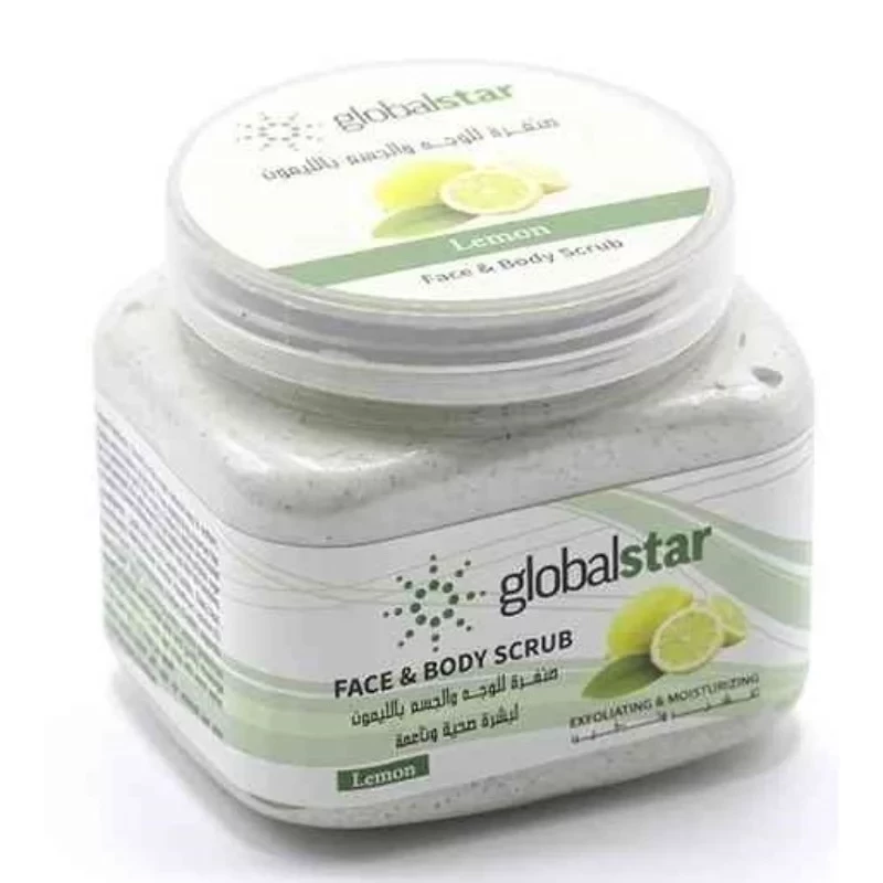 Globalstar Lemon Face and Body Scrub 500ml Exfoliating for Smoother Fresher Skin - Globalstar