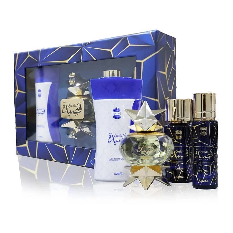 مجموعة هدايا عطر قصيدة من أجمل، تقديم فاخر لتجربة عطرية متكاملة وهدايا سهلة - AJMAL