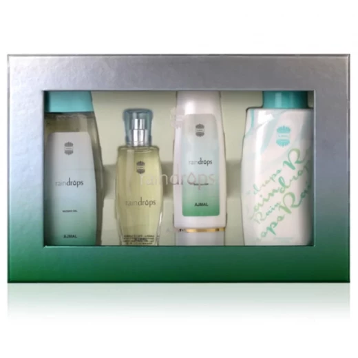 مجموعة هدايا عطر أجمل رين دروبس للنساء، عطر أنيق وعصري، تغليف فاخر مجموعة هدايا عطر أجمل رين دروبس للنساء، عطر أنيق وعصري، تغليف فاخر