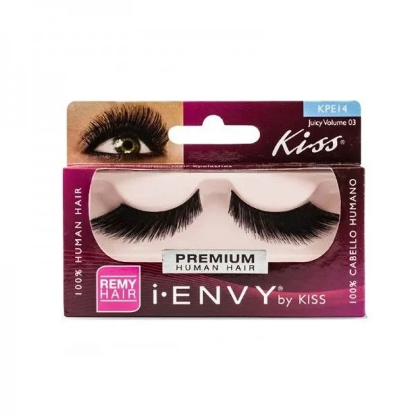 KISS KPE14 Juicy Volume 03 False Eyelashes Premium Human Hair for Natural Fullness and Glamour - Kiss