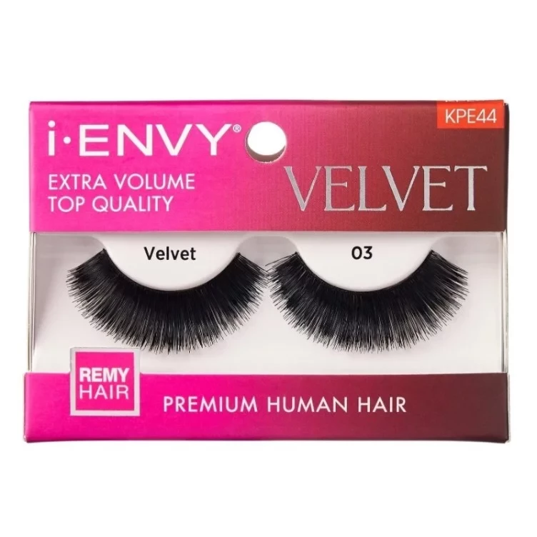 KISS Velvet False Lashes Style 03 for Enhanced Volume and Natural Glamorous Eye Definition - Kiss