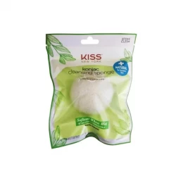 Kiss Natural Konjac Facial Cleansing Sponge Gentle Exfoliation for All Skin Types