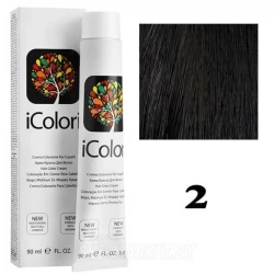 Kaypro Icolori Professional Hair Color Cream 100 ml Shade 2 for Even Coverage and Vibrant Results