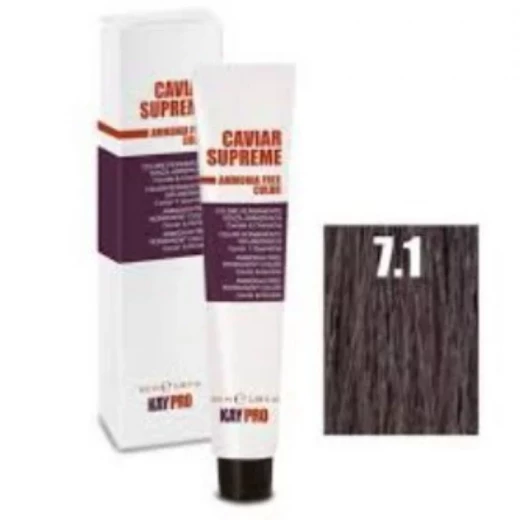 Kaypro Caviar Supreme Hair Color 7.1 Ash Blonde Professional Permanent Dye 100 Ml Kaypro Caviar Supreme Hair Color 7.1 Ash Blonde Professional Permanent Dye 100 Ml