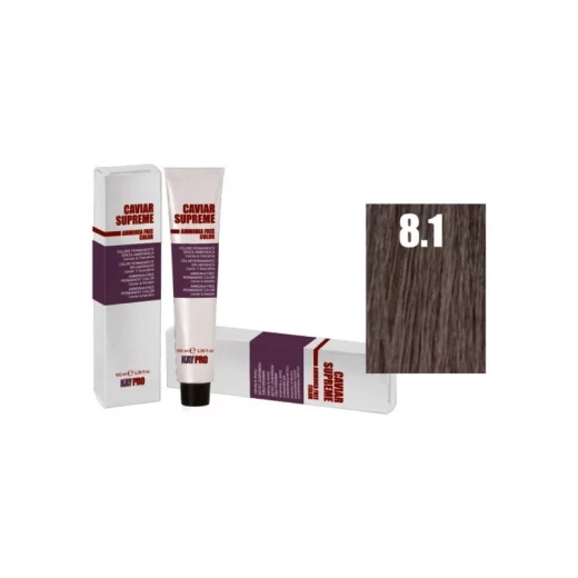 Kaypro Caviar Supreme Hair Color 8.1 Light Ash Blonde Professional Cream Dye 100 Ml Kaypro Caviar Supreme Hair Color 8.1 Light Ash Blonde Professional Cream Dye 100 Ml