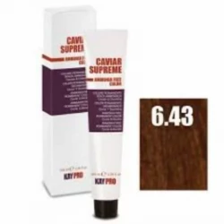 Kaypro Caviar Supreme Hair Color 6.43 Rich Blonde Copper 100 Ml Professional Cream Dye
