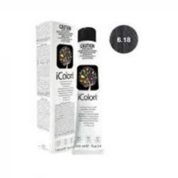 Kaypro Icolori Hair Color Cream 100 ml Shade 6.18 Professional Permanent Hair Dye for Rich Even Color and Grey Coverage