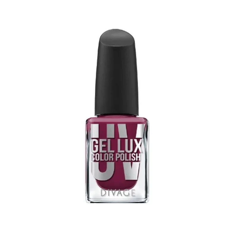 جلي لوكس طلاء أظافر جل يو في رقم 14 عنابي درجة عميقة بلمعان صالونات يدوم طويلاً يعالج تحت مصابيح يو في إل إي دي - DIVAGE