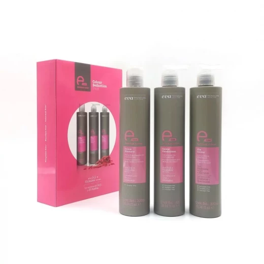 Eva Professional Colour Seduction Hair Care Pack for Vibrant Colored Hair Enhanced Shine and Softness Eva Professional Colour Seduction Hair Care Pack for Vibrant Colored Hair Enhanced Shine and Softness