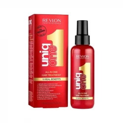Revlon Uniq One All In One Original Leave-In Hair Treatment 150ml for Detangling Smoothing Shine and Heat Protection