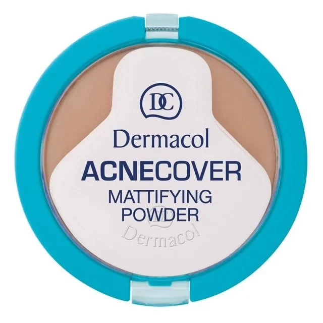 بودرة ديرماكول أكني كفر بلمسة نهائية مطفية بلون العسل لإخفاء العيوب والتحكم في اللمعان - DERMACOL