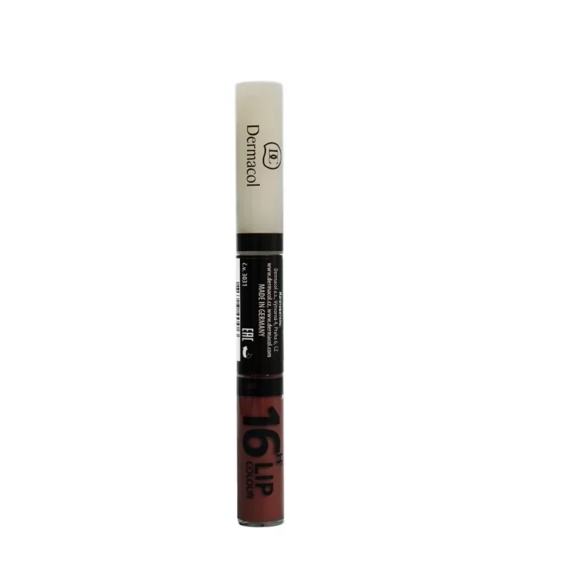 Dermacol 16h Longlasting Lip Colour Shade 36 Offers Rich Pigmented Color with a Glossy Finish for Comfortable All Day Wear, Perfect for Everyday and Special Occasions - Dermacol