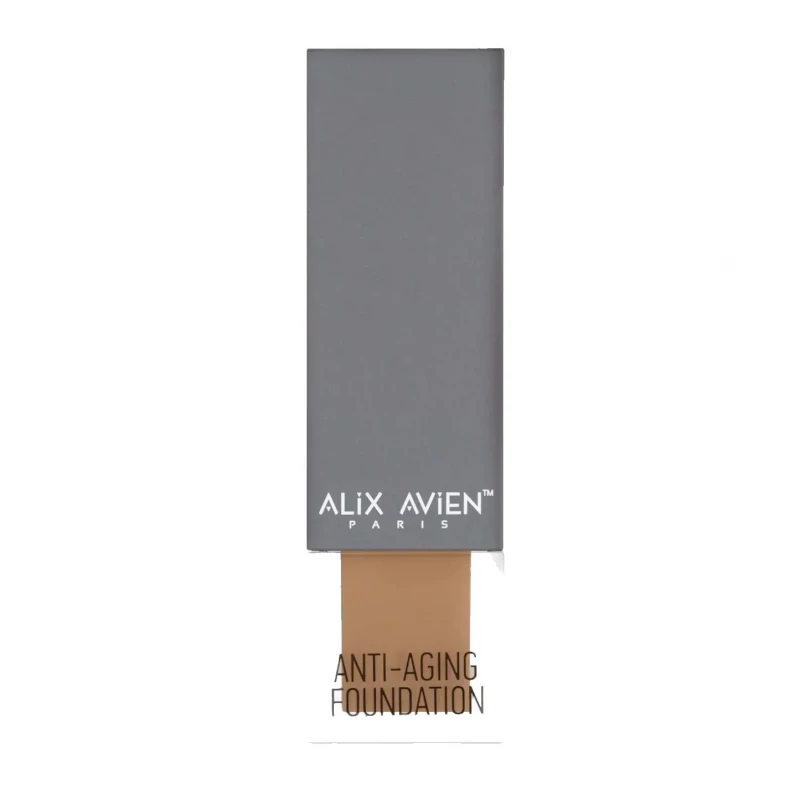 Alix Avien Anti-Aging Foundation AF508 Sable Sand Natural Finish Buildable Coverage for Medium Skin Tones - Alix Avien