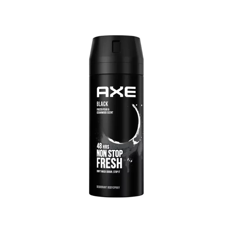 بخاخ مزيل العرق للرجال من اكس بلاك 150 مل برائحة رجولية مميزة وانتعاش يدوم طويلاً - AXE
