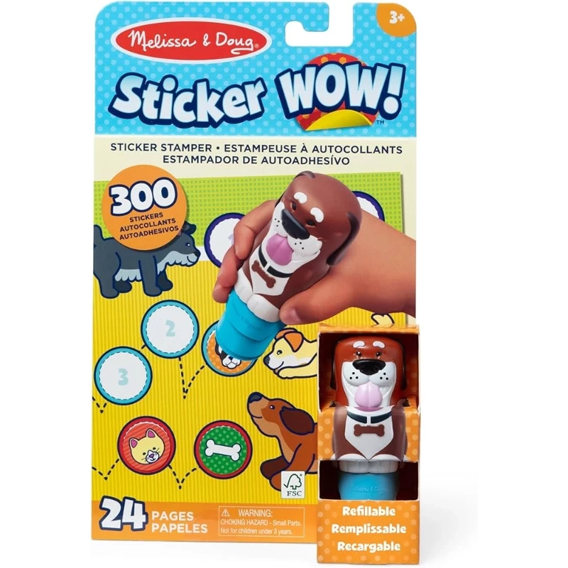 Sticker Wow! Activity Pad & Sticker Stamper- Dog - Melissa & doug