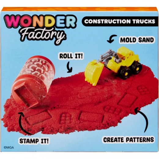 Wonder Factory Never Dry Sand Construction Trucks Assorted- PDQ - Mga entertainment - Image 6