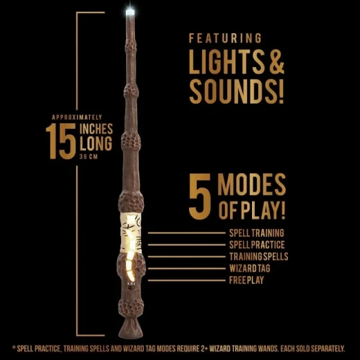 Harry Potter Feature Wizard Wand Wave 1, Dumbledore's Magic Wand, Wizard-Themed Character Accessory for Imaginative Play and Collectors - Jakks Pacific - Image 8