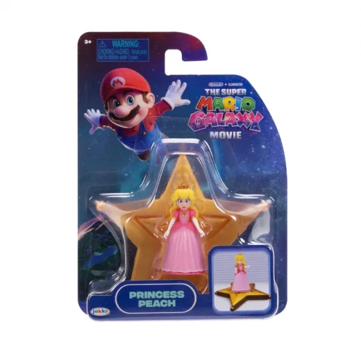 Nintendo The Super Mario Galaxy Movie Mini Figure Wave #1 – شخصية الأميرة بيتش المصغرة مع إكسسوار أساسي، مجسم قابل للجمع مستوحى من عالم سوبر ماريو، لعبة ممتعة للأطفال وهواة الجمع