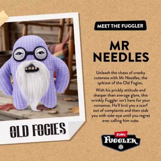 Fuggler 9-Inch Old Fogies Plush Series 1- Mr Needles - Zuru - Image 4
