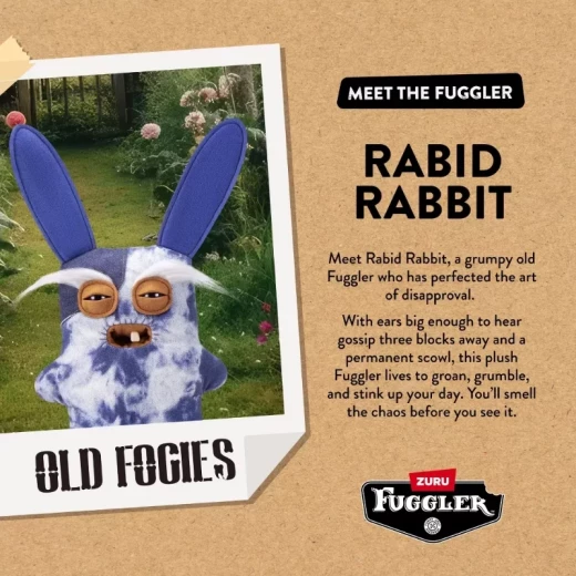 دمية فوجلر المحشوة 9 بوصة – سلسلة Old Fogies الإصدار الأول – الأرنب المسعور (Rabid Rabbit) - زورو - Image 4