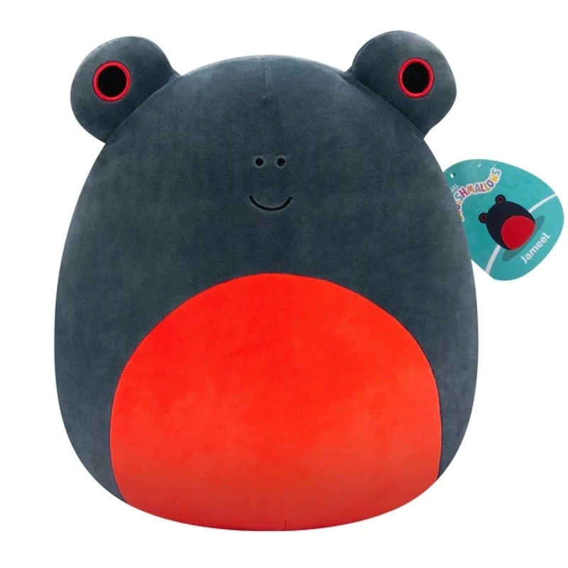 Jazwares Squishmallows- Large Plush 35.56 cm Jameel the Dark Blue Frog with Red Belly and Eyes - Jazwares