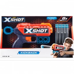 X‑Shot Excel Kickback Blaster + 8 Darts – Compact Foam Dart Blaster, 27m Range, Fast Reloading, Ages 8+
