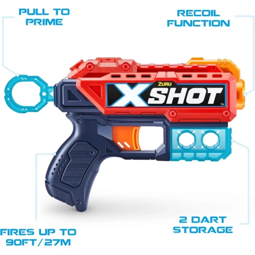 X‑Shot Excel Kickback Blaster + 8 Darts – Compact Foam Dart Blaster, 27m Range, Fast Reloading, Ages 8+ - Zuru - Image 4