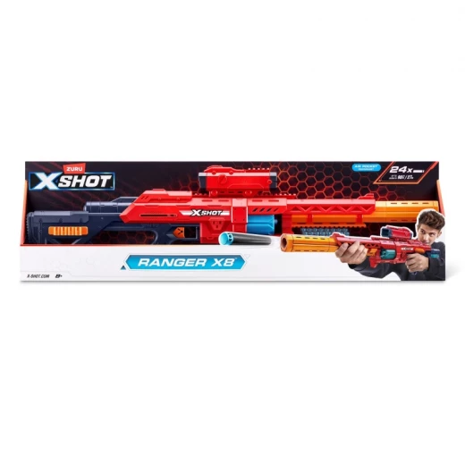 إكس-شوت إكسيل رينجر X8 بلاستر – 24 طلقة، إطلاق سريع، مدى 30 متر، مناسب للأطفال 8+ إكس-شوت إكسيل رينجر X8 بلاستر – 24 طلقة، إطلاق سريع، مدى 30 متر، مناسب للأطفال 8+