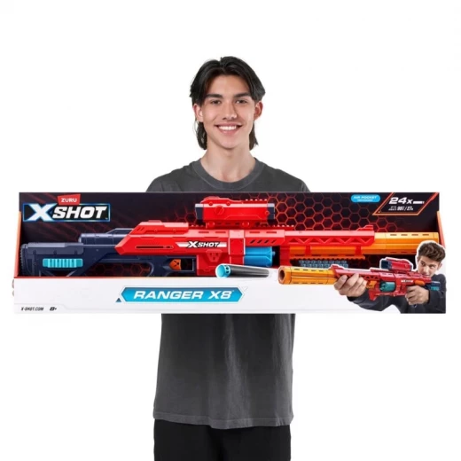إكس-شوت إكسيل رينجر X8 بلاستر – 24 طلقة، إطلاق سريع، مدى 30 متر، مناسب للأطفال 8+ - زورو - Image 5
