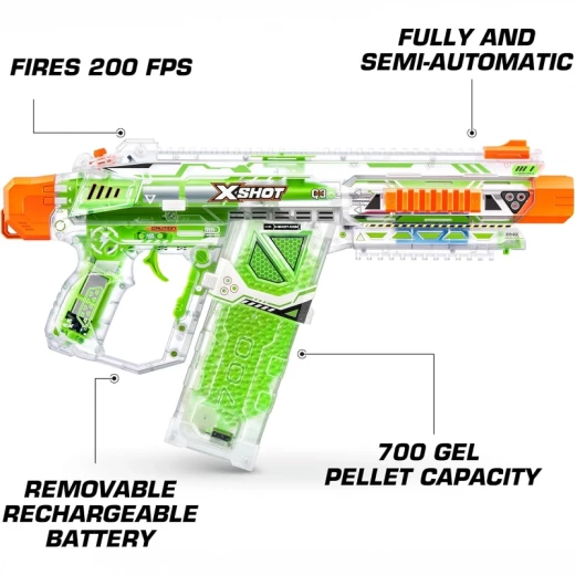 X-Shot Hyper Glow Nightmare Large Blaster (10,000 Gel Pellets) - Zuru - Image 4