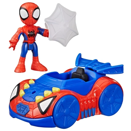 Spidey and His Amazing Friends Spidey 3-Inch Action Figure with Web Crawler Vehicle, Kids Superhero Toy Set Inspired by the Animated Series, Model for Pretend Play and Collecting - Hasbro - Image 3