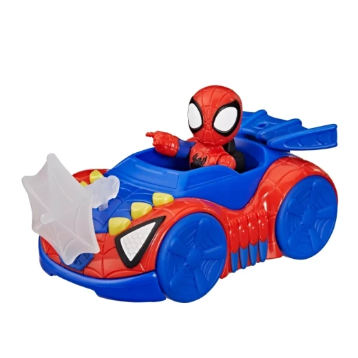 Spidey and His Amazing Friends Spidey 3-Inch Action Figure with Web Crawler Vehicle, Kids Superhero Toy Set Inspired by the Animated Series, Model for Pretend Play and Collecting - Hasbro - Image 4