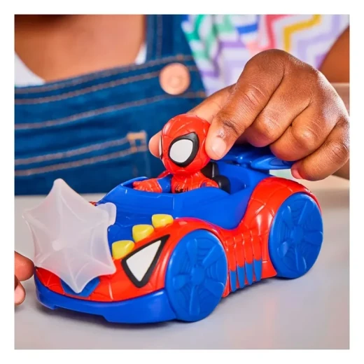 Spidey and His Amazing Friends Spidey 3-Inch Action Figure with Web Crawler Vehicle, Kids Superhero Toy Set Inspired by the Animated Series, Model for Pretend Play and Collecting - Hasbro - Image 5