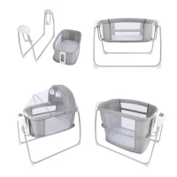 Baby Swing Bed with Mosquito Net and Toy Arch – Multi-Layer Automatic Rocking Bassinet, High-Quality Durable Materials, Comfortable and Safe Multi-Functional Design for Newborns