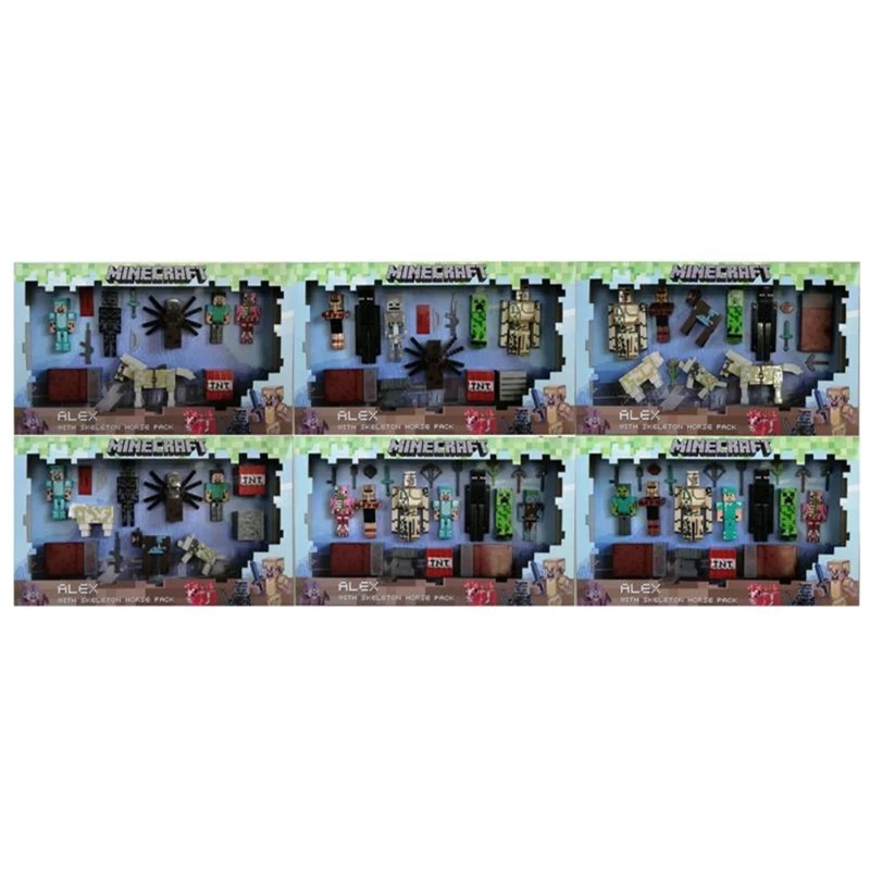 مجموعة شخصيات ماينكرافت – شخصيات بطول 7.62 الى 10.16 سم للعب الابداعي والتجميع