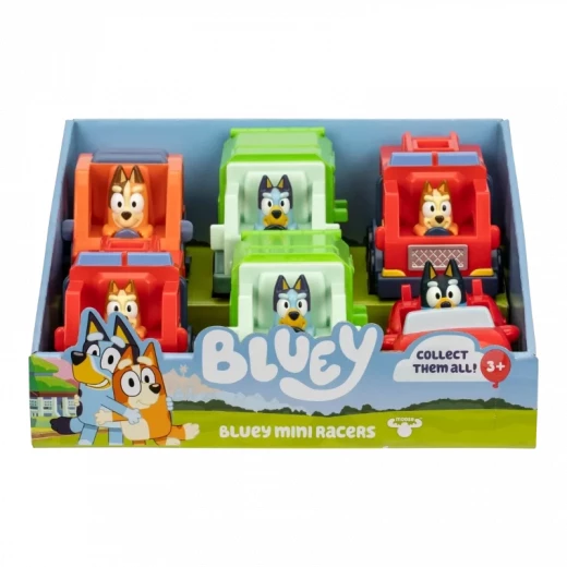 Bluey Mini Racers Series 12 – 1-Piece Set, featuring mini racing vehicles inspired by beloved Bluey characters, designed for fun play, collecting, and imaginative adventures for children Bluey Mini Racers Series 12 – 1-Piece Set, featuring mini racing vehicles inspired by beloved Bluey characters, designed for fun play, collecting, and imaginative adventures for children