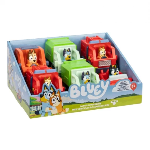 Bluey Mini Racers Series 12 – 1-Piece Set, featuring mini racing vehicles inspired by beloved Bluey characters, designed for fun play, collecting, and imaginative adventures for children - Bluey - Image 3