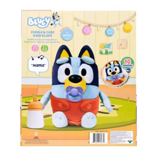Bluey Cuddle & Care Baby Plush Series 13 – Bluey, soft and cuddly baby plush toy featuring Bluey character, perfect for hugging, imaginative play, and nurturing role-play for kids - Bluey - Image 4