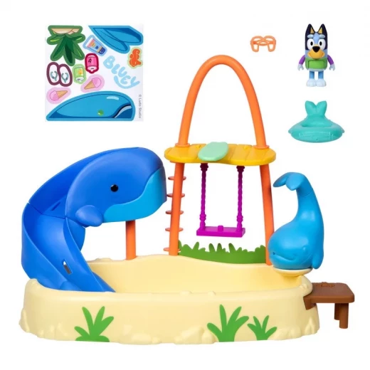 Bluey Colour Change Whale Water Park Playset Series 13, featuring fun water park accessories and a colour-changing whale, designed for interactive play, imaginative storytelling, and engaging water-based fun for kids - Bluey - Image 3