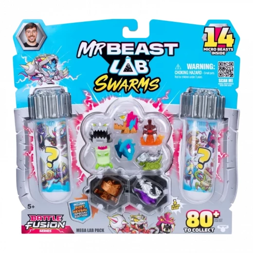 MrBeast Lab Swarms Series 4 Mega Lab 14-Pack AST1, collectible surprise mini figures set inspired by the lab world, featuring multiple characters for unboxing fun, collecting, and imaginative play for kids and fans - Mrbeast Lab - Image 2