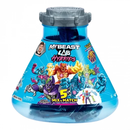 MrBeast Lab Hybrids Hyper Fusion Mix & Match 5-Pack, collectible figure set featuring mix-and-match characters, inspired by the lab world with interactive fusion play, perfect for unboxing, collecting, and imaginative play for kids and fans MrBeast Lab Hybrids Hyper Fusion Mix & Match 5-Pack, collectible figure set featuring mix-and-match characters, inspired by the lab world with interactive fusion play, perfect for unboxing, collecting, and imaginative play for kids and fans