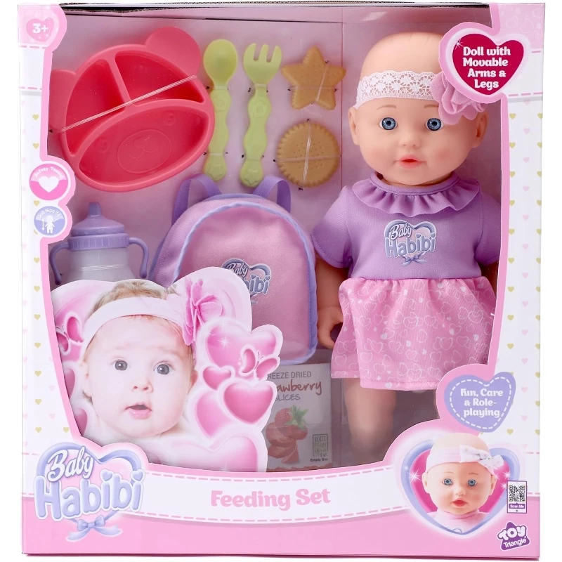 Baby Habibi Doll Feeding Set 14-Inch - New Boy