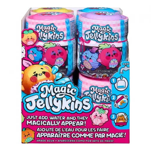 Magic Jellykins Surprise Plush Jar 1-Pack Wave #1 Assortment CDU – لعبة مجسمة مفاجأة داخل برطمان، دمية قطيفة لطيفة قابلة للجمع، تجربة فتح مفاجئ ممتعة للأطفال والهواة - سبين ماستر - Image 2